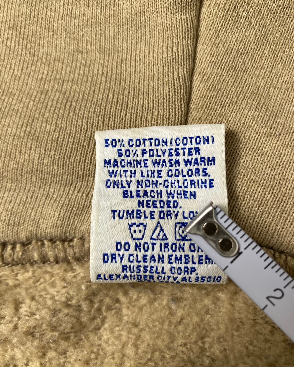 90s Russell Zip Up Hoodie (beige) 상품이미지4