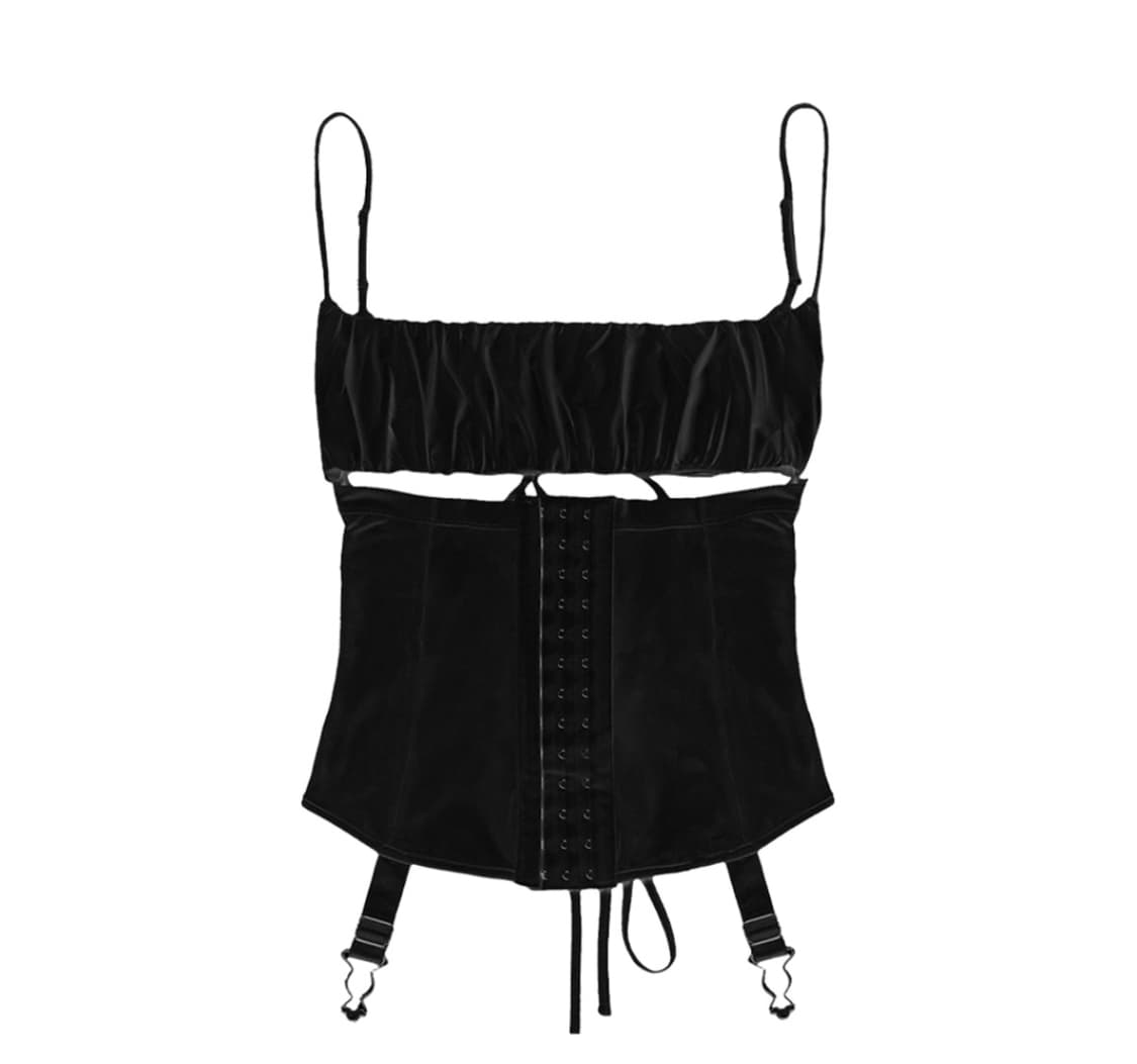 (새상품) bonnae 레이스 업 코르셋 탑 상품이미지1