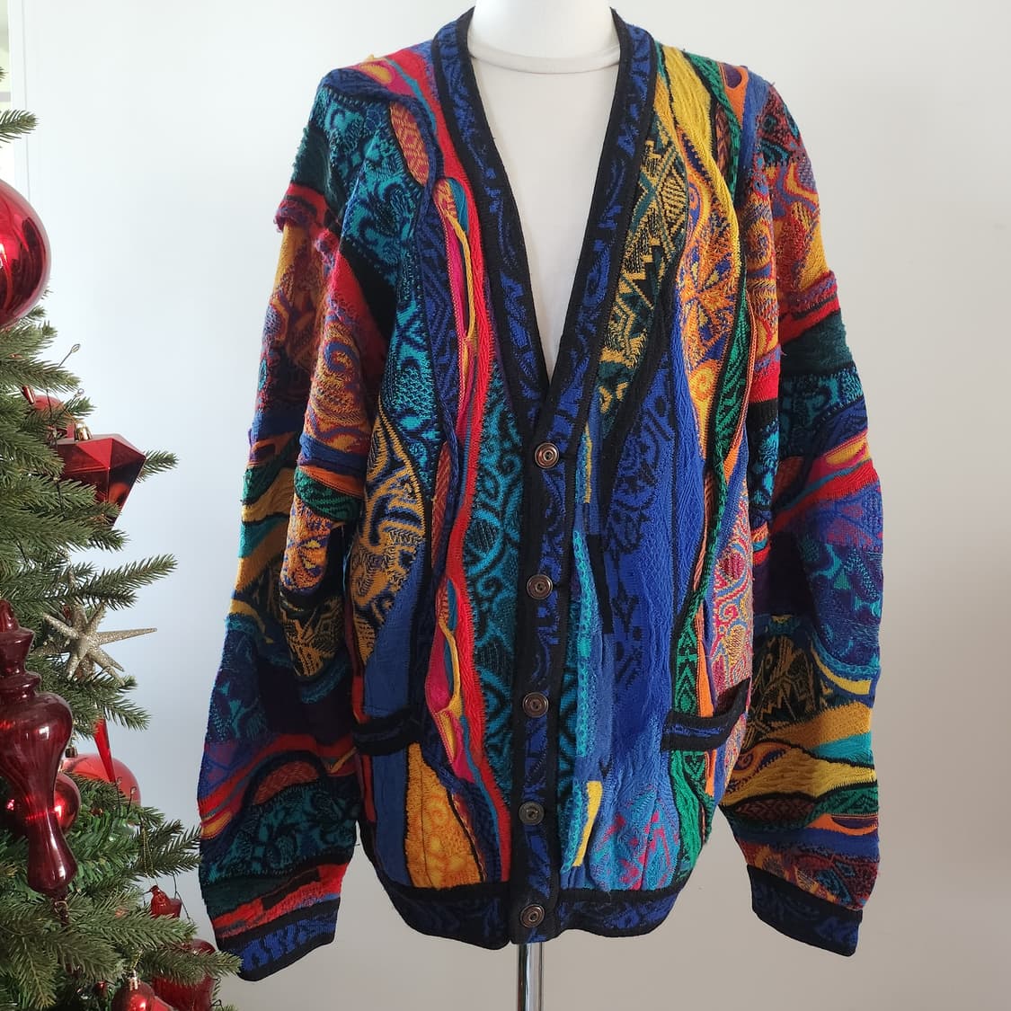 쿠지 Coogi 케이블 패턴 울 가디건 공용 빈티지 니트  상품이미지1