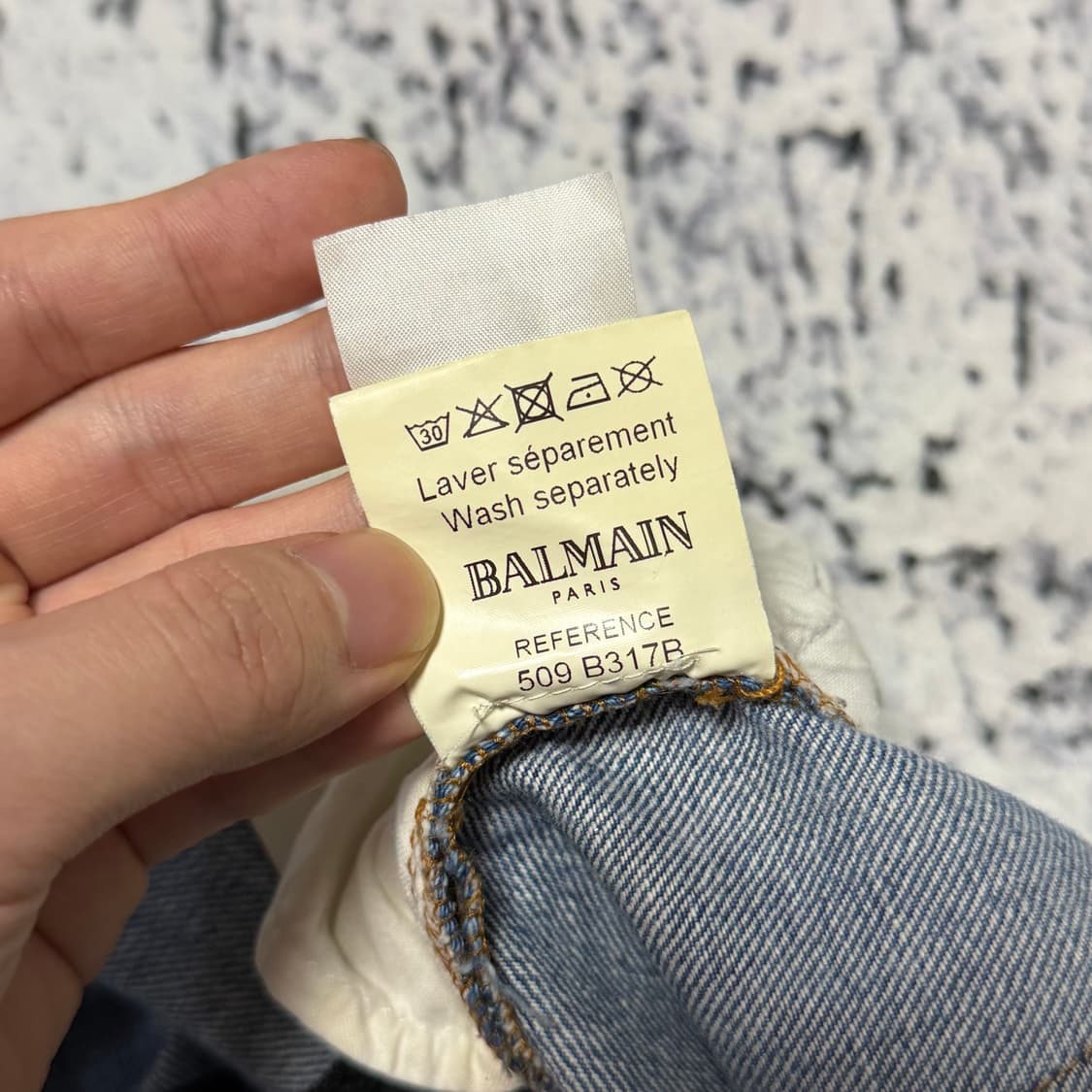 발망 데카르넹 11aw 페인트 데님팬츠 30 상품이미지8