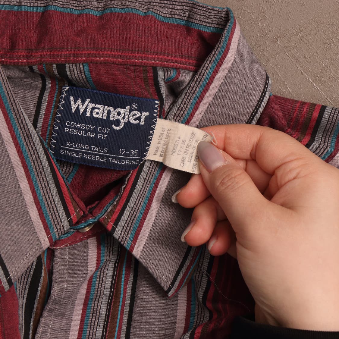 90's 랭글러 웨스턴 스트라이프 셔츠 A1571 상품이미지4