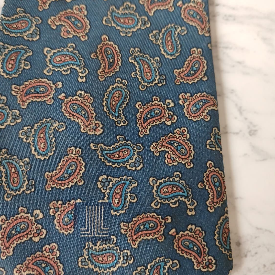 랑방 실크 네이비 페이즐리 넥타이 8.5cm A~B등급 E871 상품이미지6