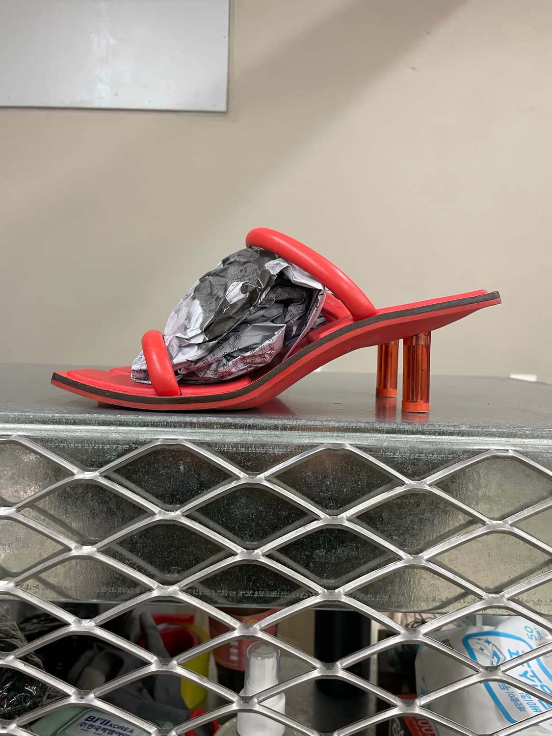 찰스앤키스 스트랩 샌들 레드 39 상품이미지1