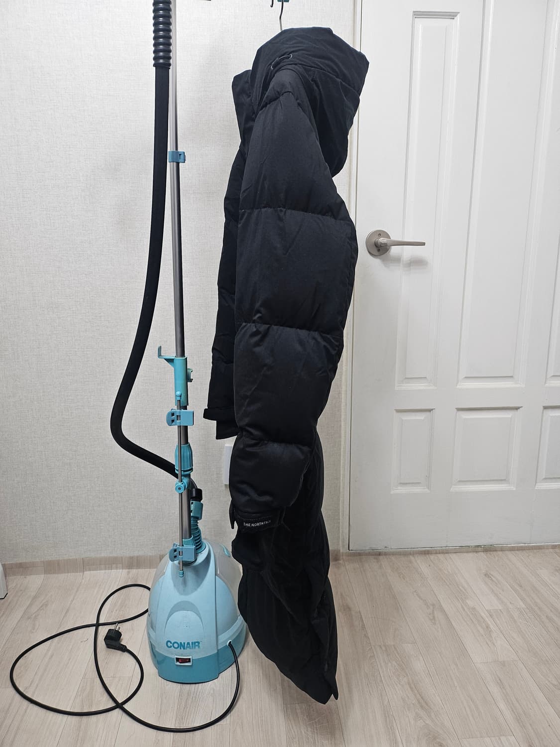 (90~95)S☆우주매물☆노스페이스 화이트라벨익스플로링[블랙]덕다운롱패딩 상품이미지9