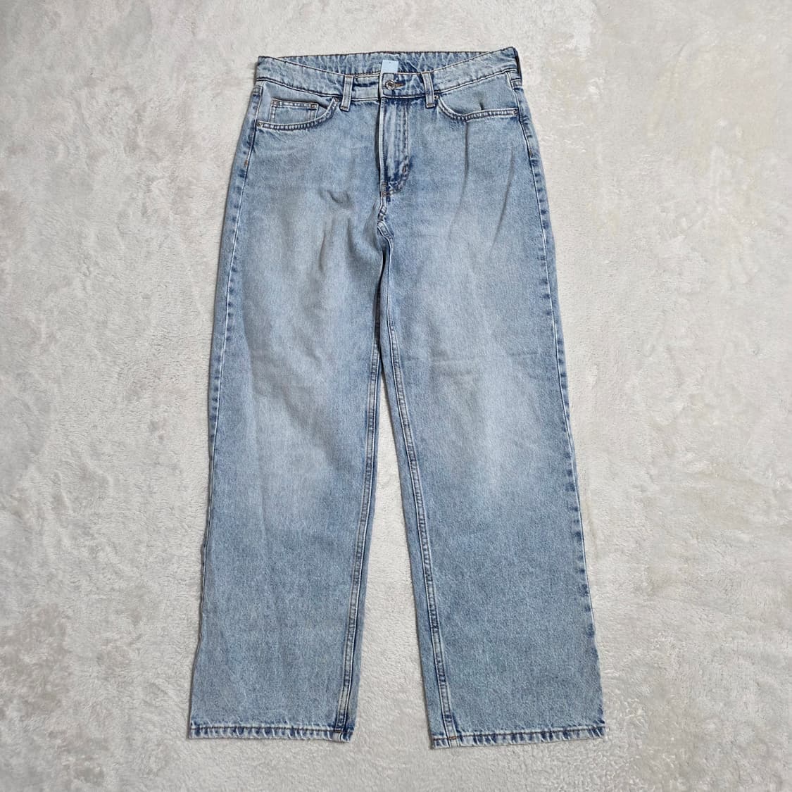 (26)여성 앤데님 배기팟 연청 데님 팬츠  상품이미지1