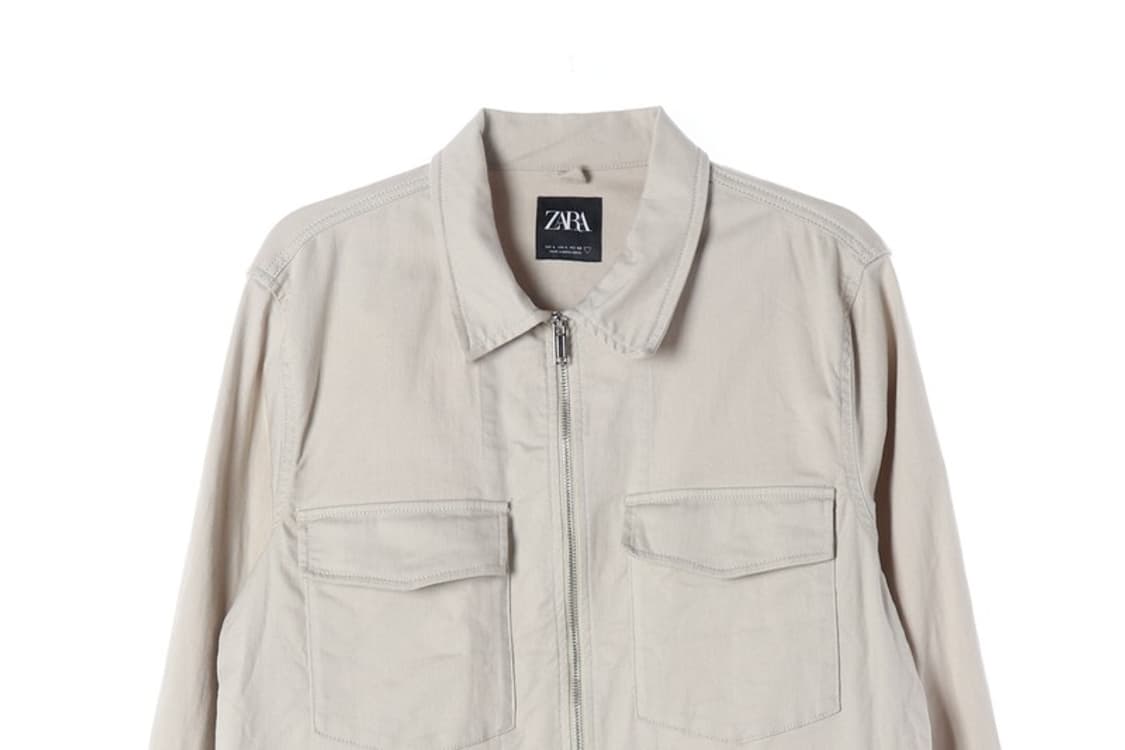 ZARA 코튼 트윌 포켓 워크 재킷 L 상품이미지3