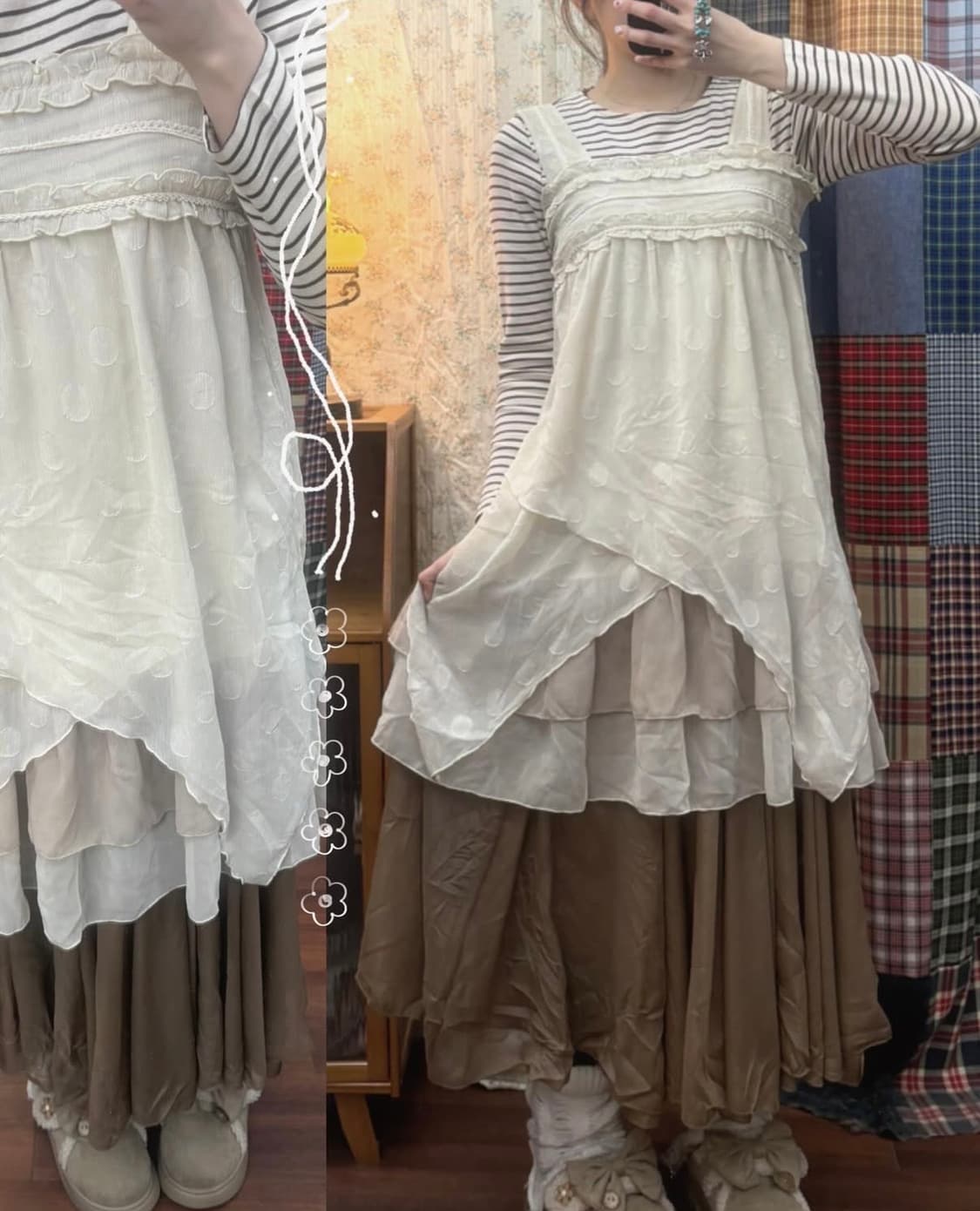 코네코야 바선생 원피스 세트 카모메산장마루빈티지모리노가토미코하우스코코모리 상품이미지2