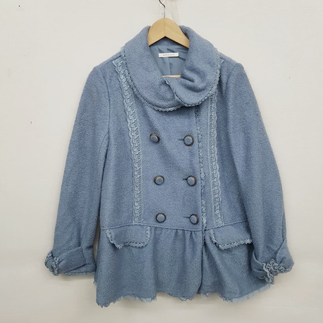 axes femme 울 믹스 하프코트 상품이미지1