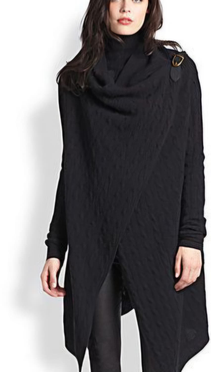 [XS] 폴로 랄프로렌 울 캐시미어 숄케이프 랩니트 상품이미지3