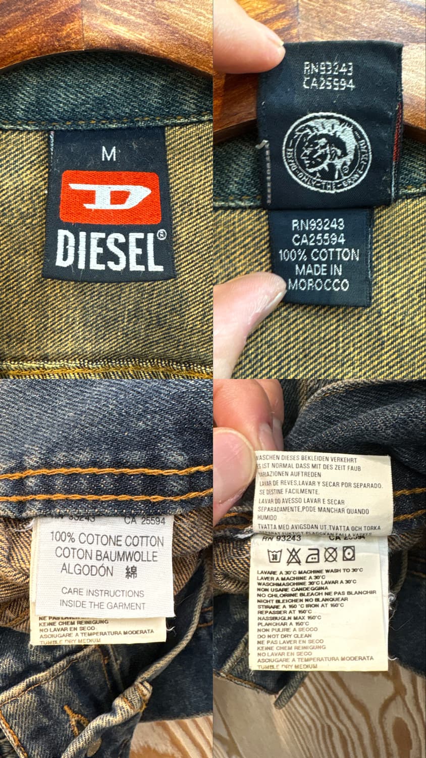 디젤 스티치 크롭 데님자켓 상품이미지10