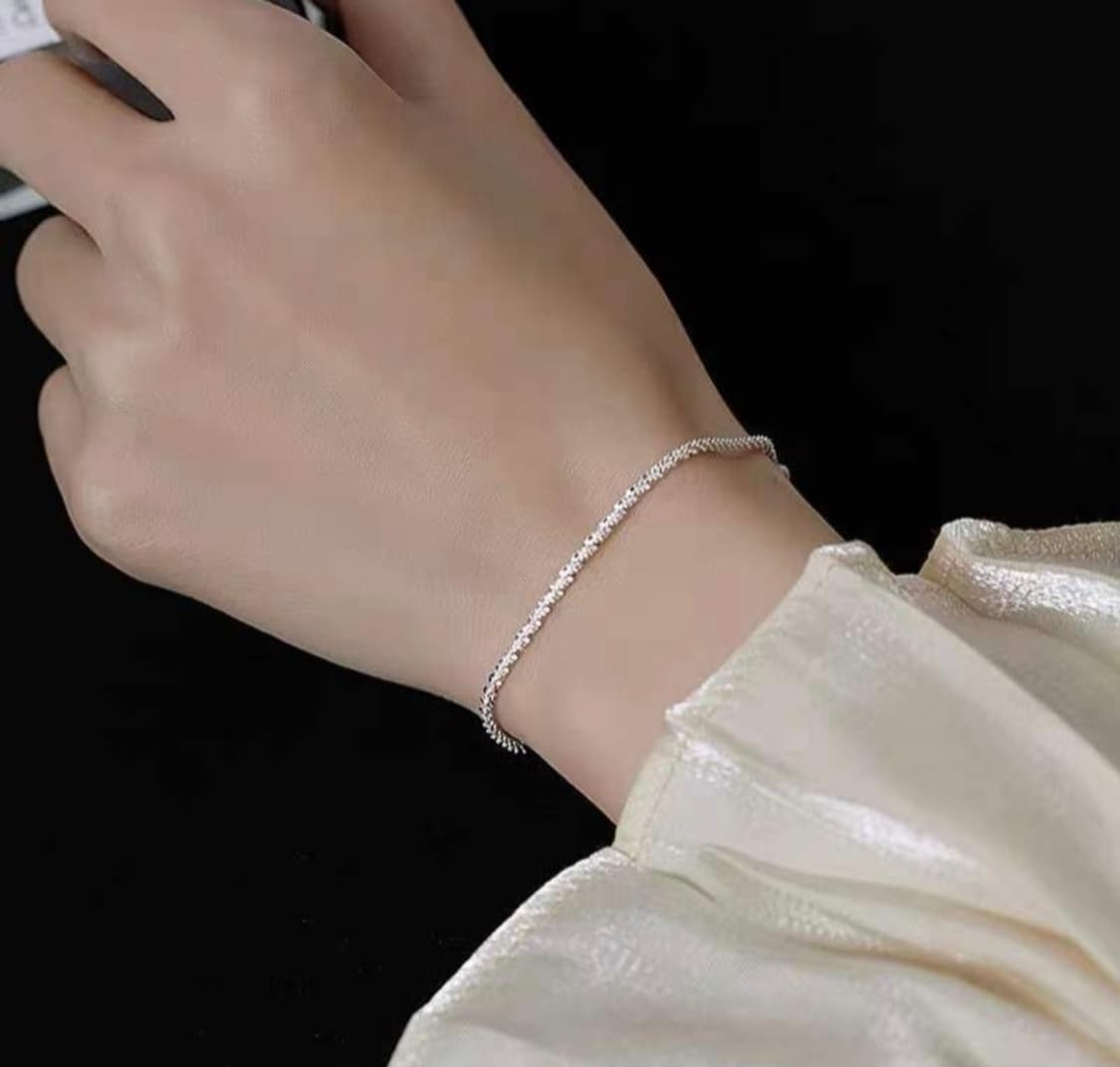 은팔찌 (길이조정가능, 새상품) 상품이미지2