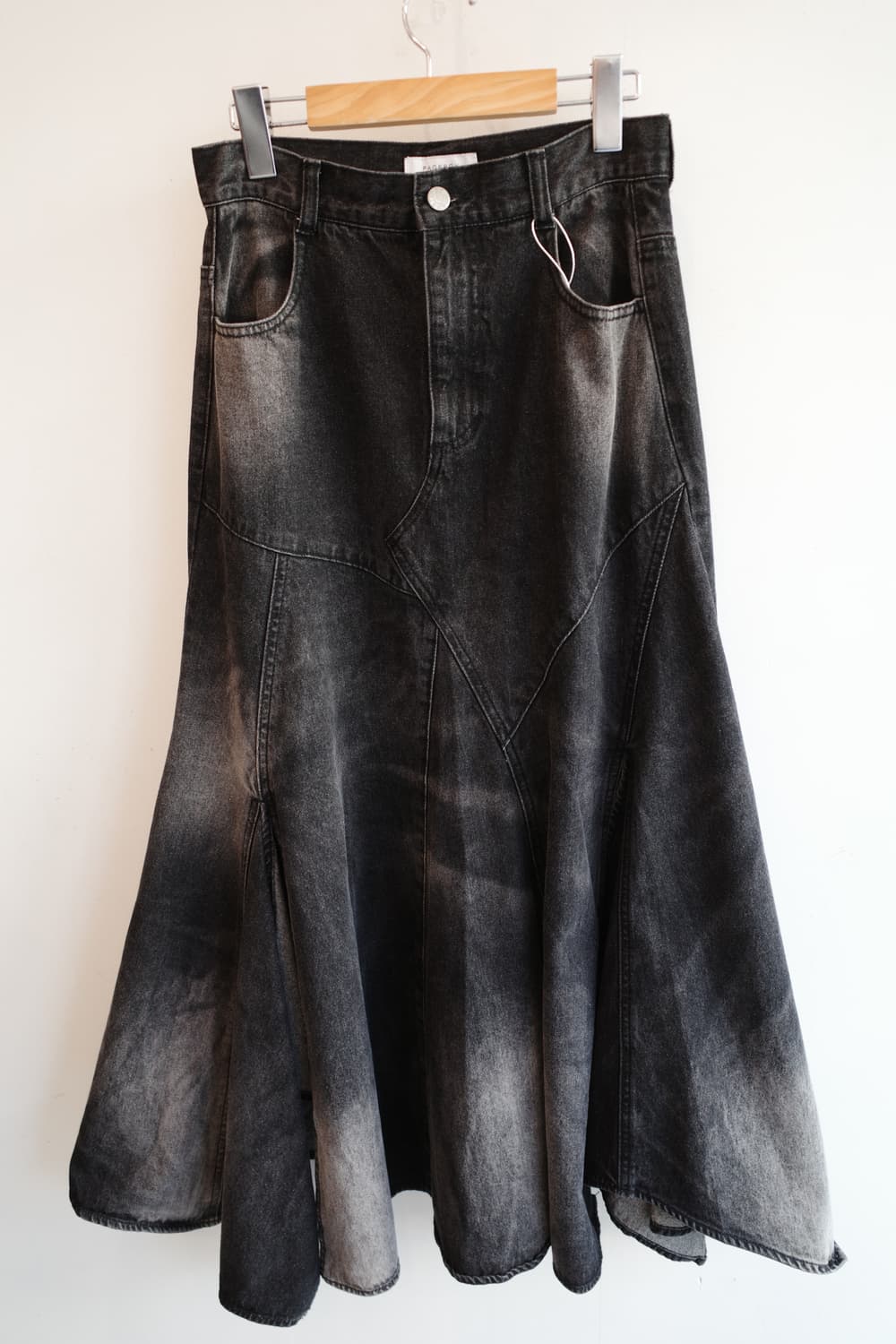 PAGE BOY 플레어 흑청 데님 스커트 (28인치) 상품이미지2