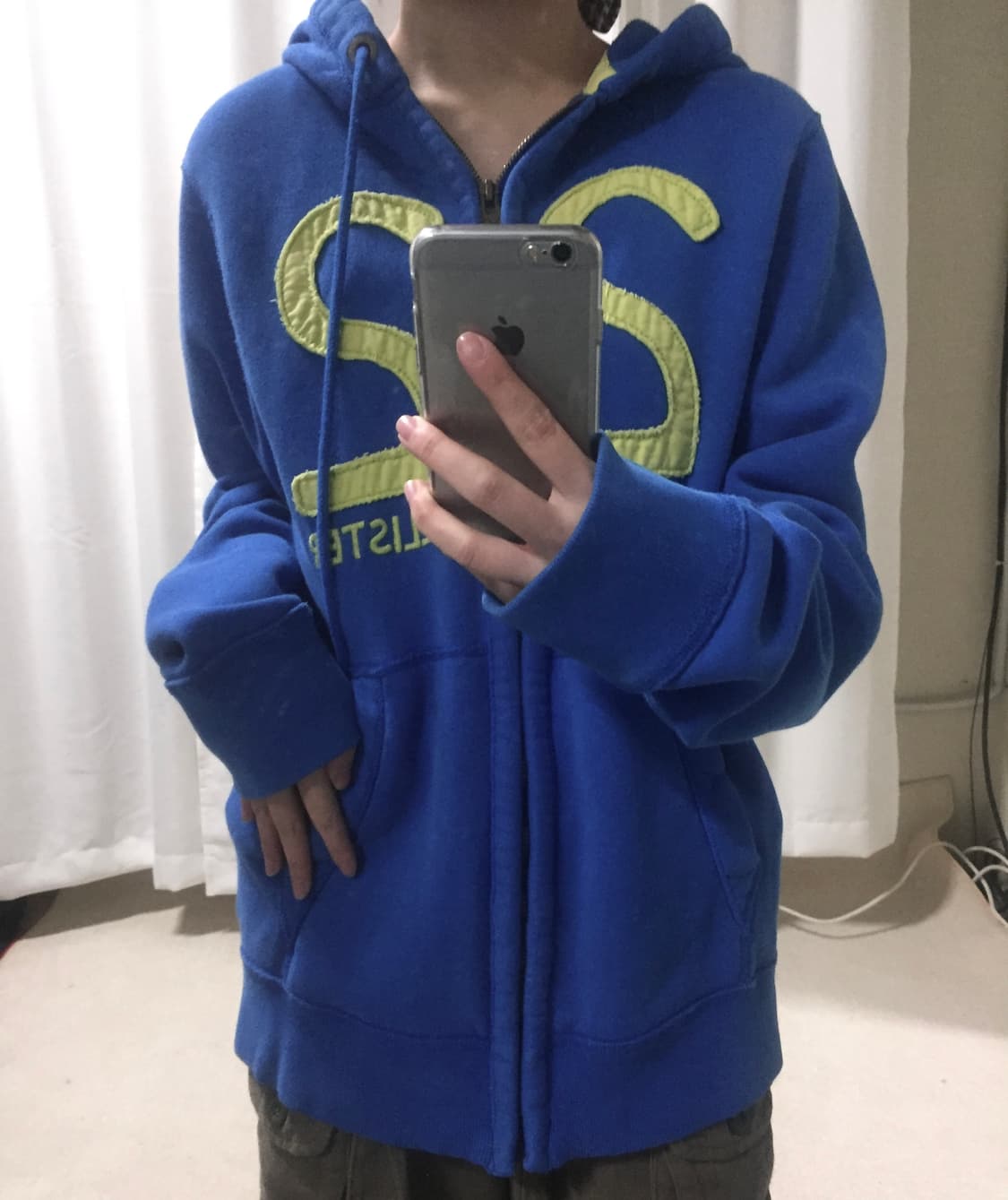 홀리스터 블루 연두 후드집업 상품이미지1