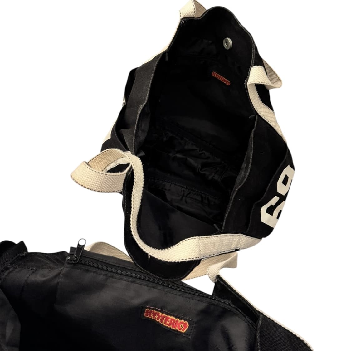 히스테릭글래머 캔버스 숄더백 블랙 상품이미지8