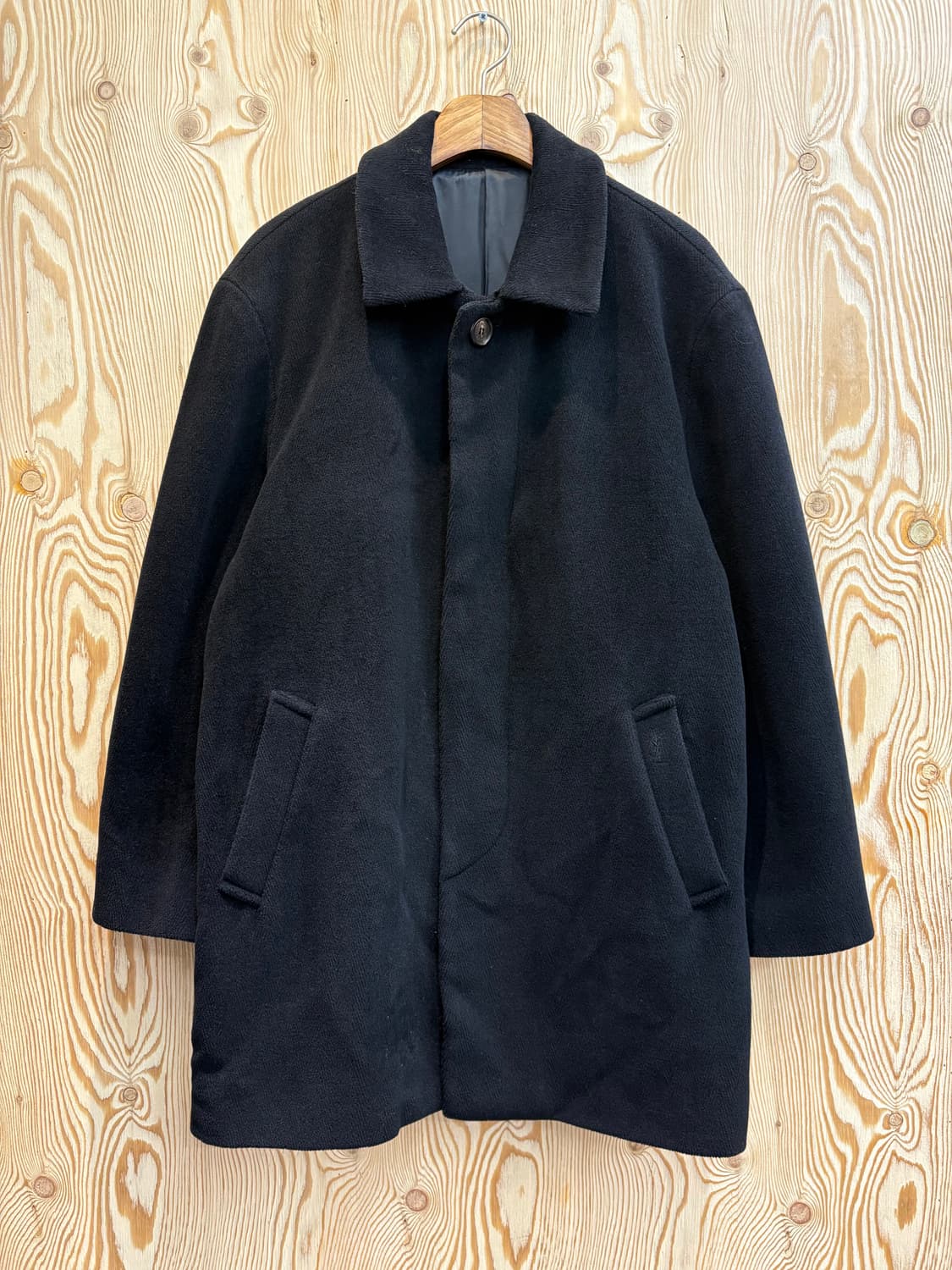 입생로랑 울/캐시미어 싱글 코트 상품이미지1