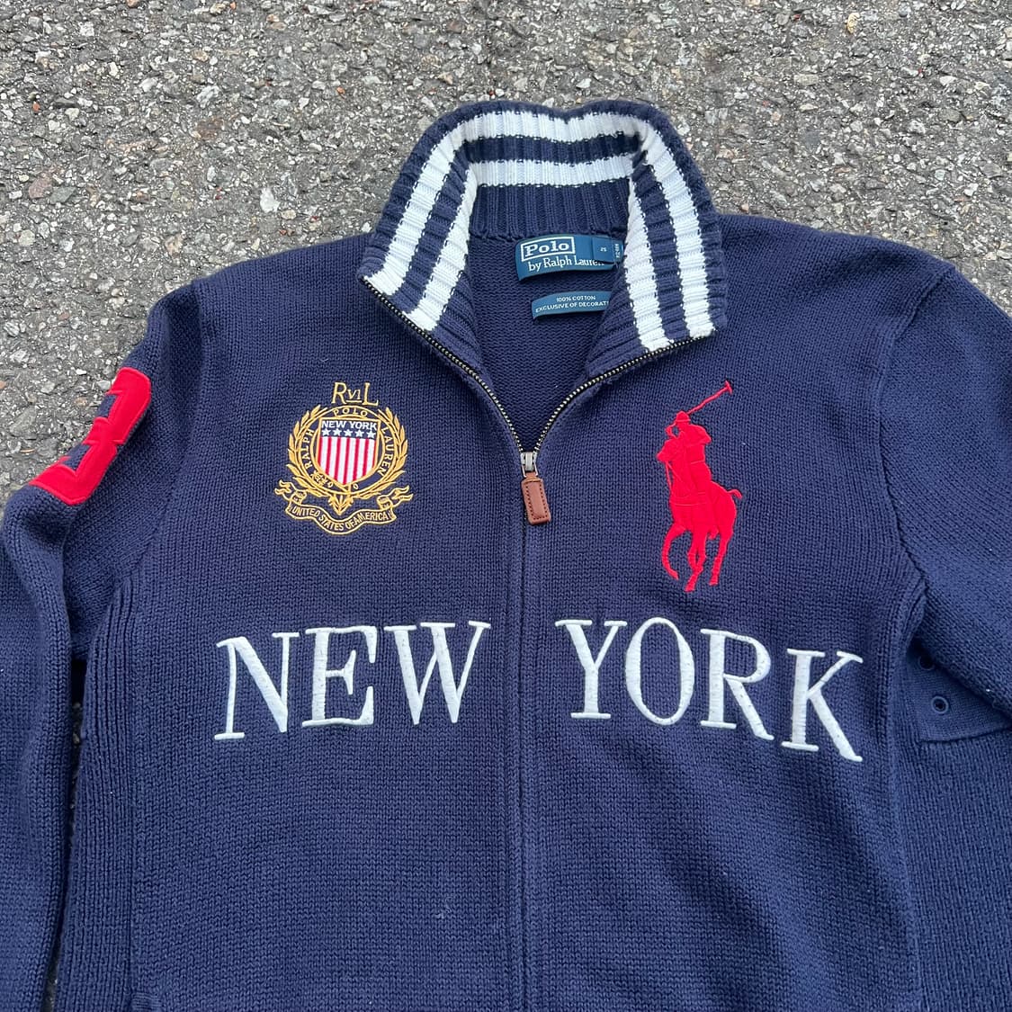 네이비 색상의 폴로 랄프로렌 니트 상품이미지2