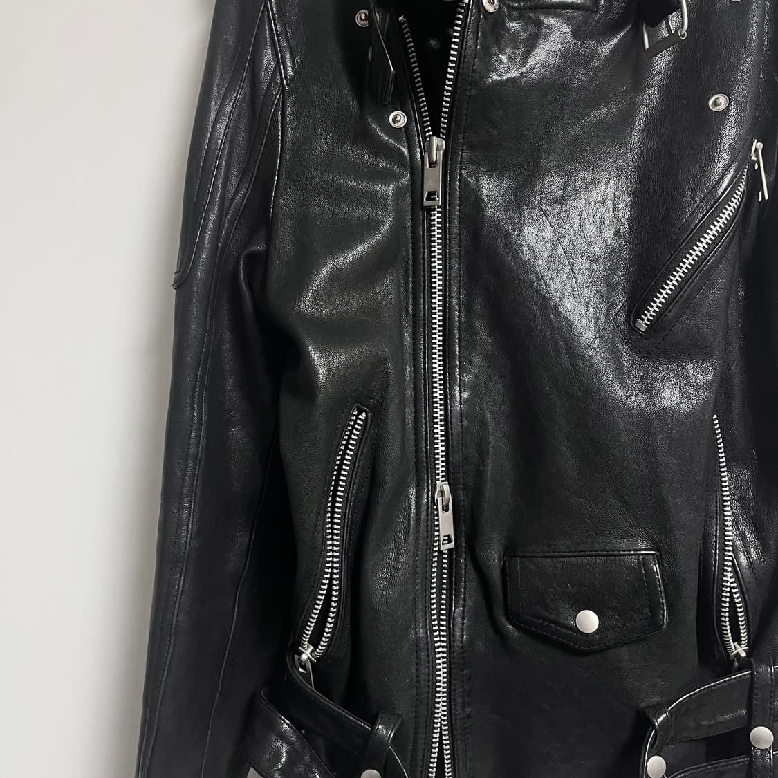 양가죽 라이더 자켓 고스펑크 락시크 상품이미지6