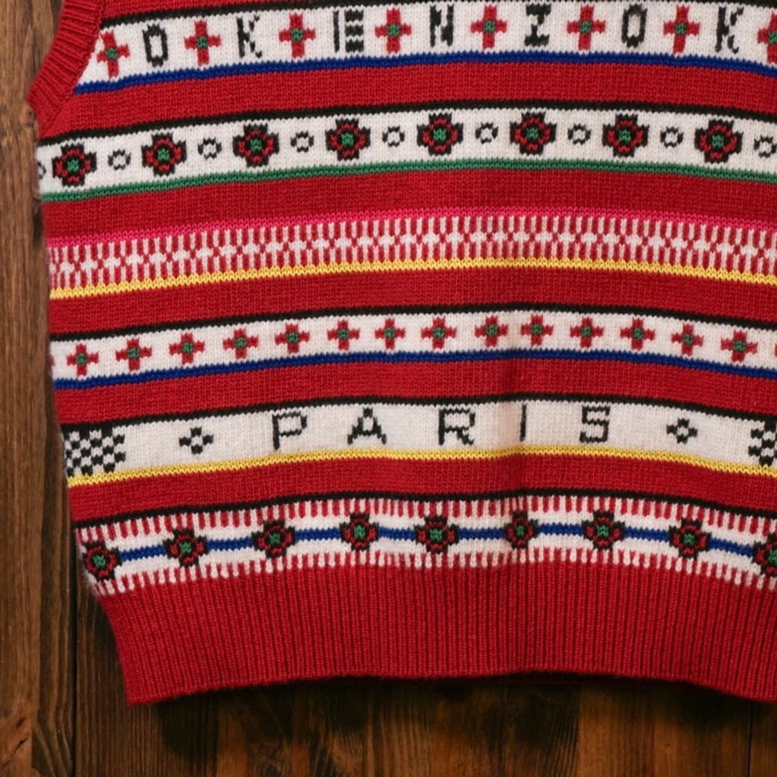 겐조 페어아일 니트 베스트 상품이미지5