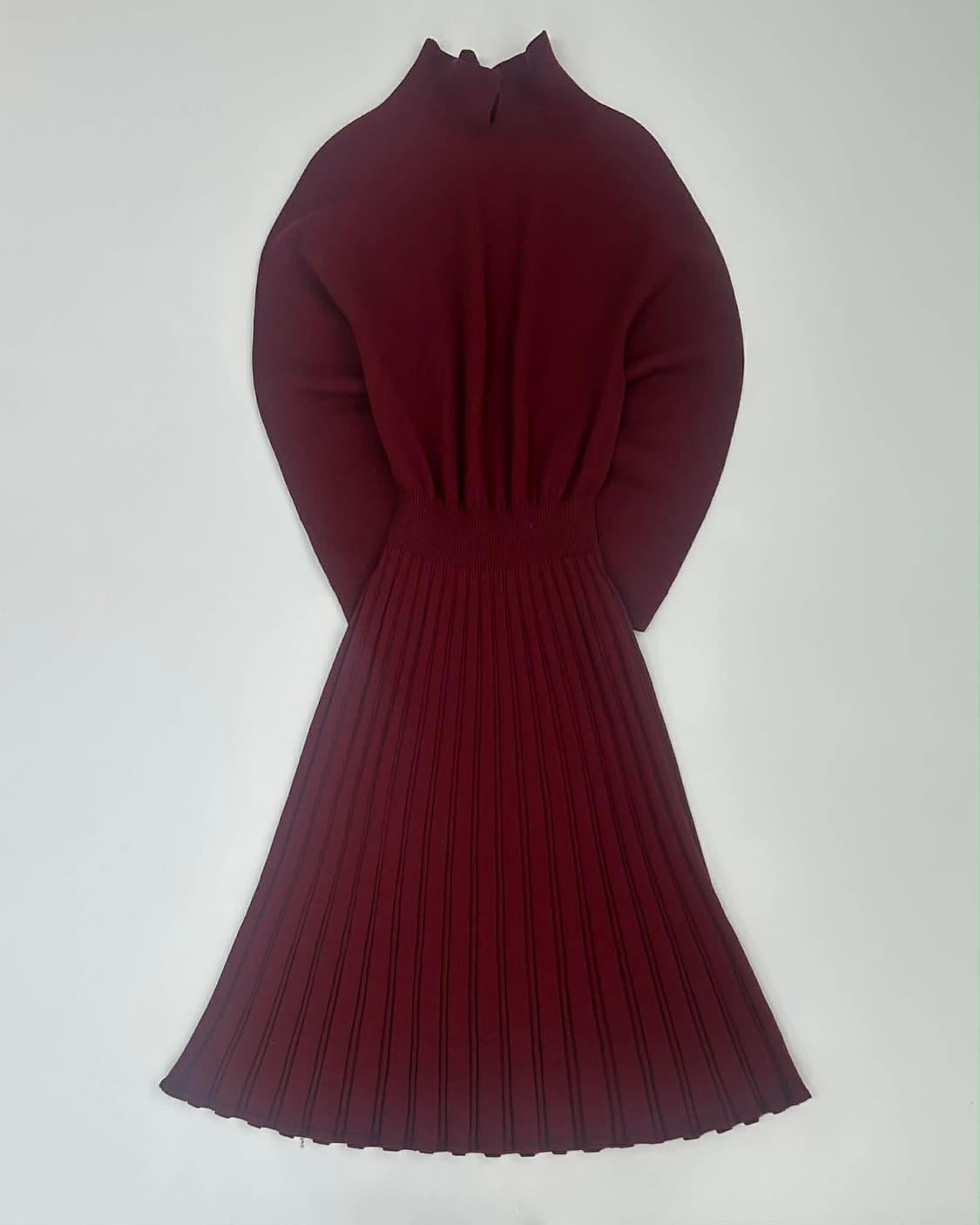 [F] Mine 마인 한섬 울 플리츠 니트 드레스 상품이미지2
