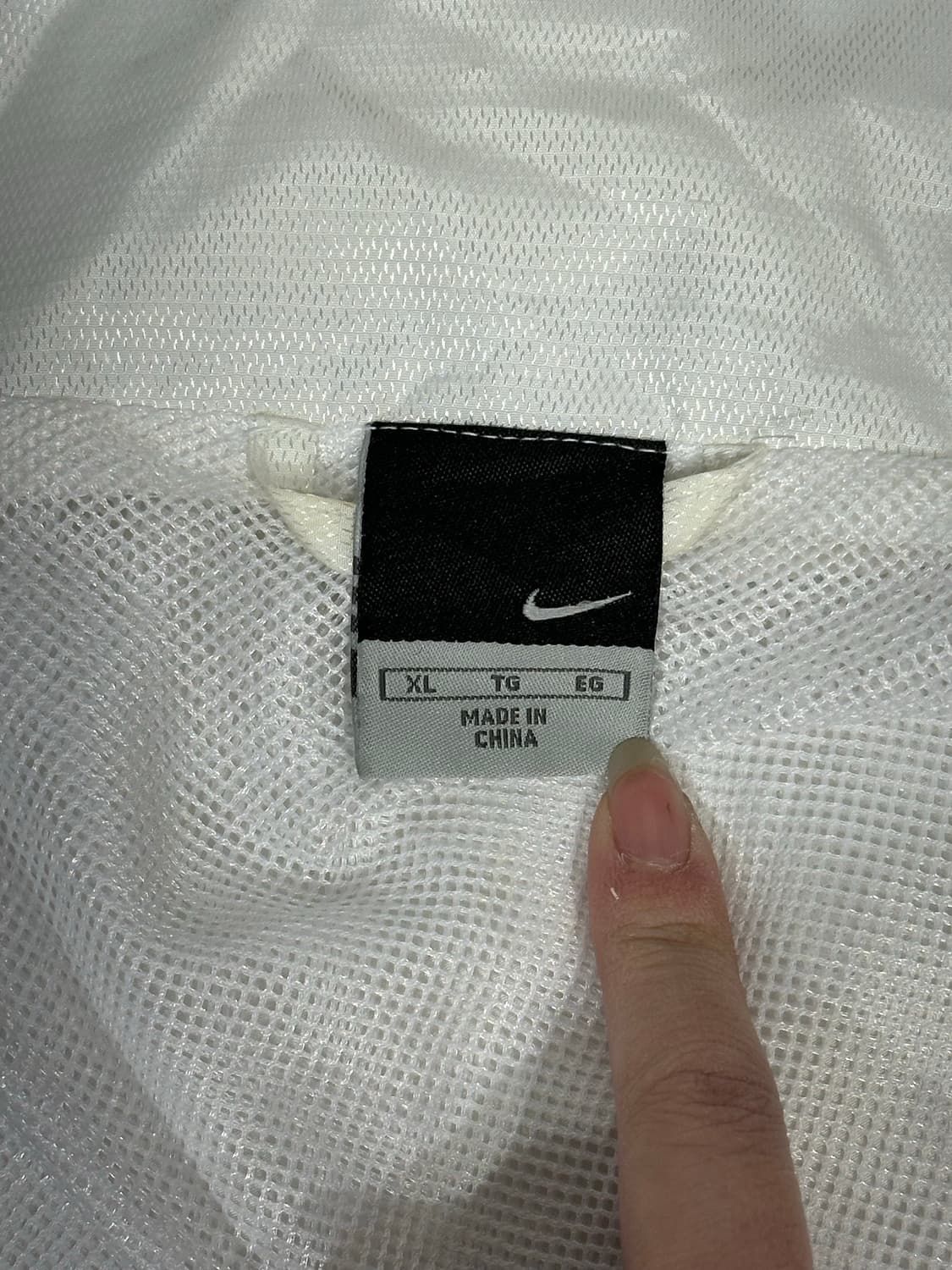 00s  나이키 화이트 바람막이 블랙 사이드 라인 자켓 XL 상품이미지7