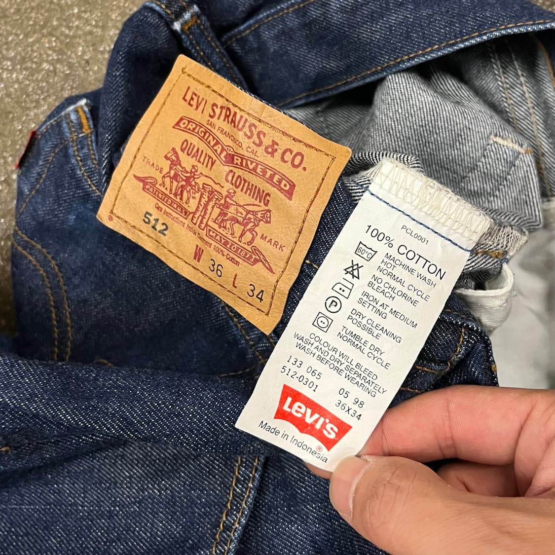 90s Levis512 루즈핏 데님 팬츠 (35“) 상품이미지6