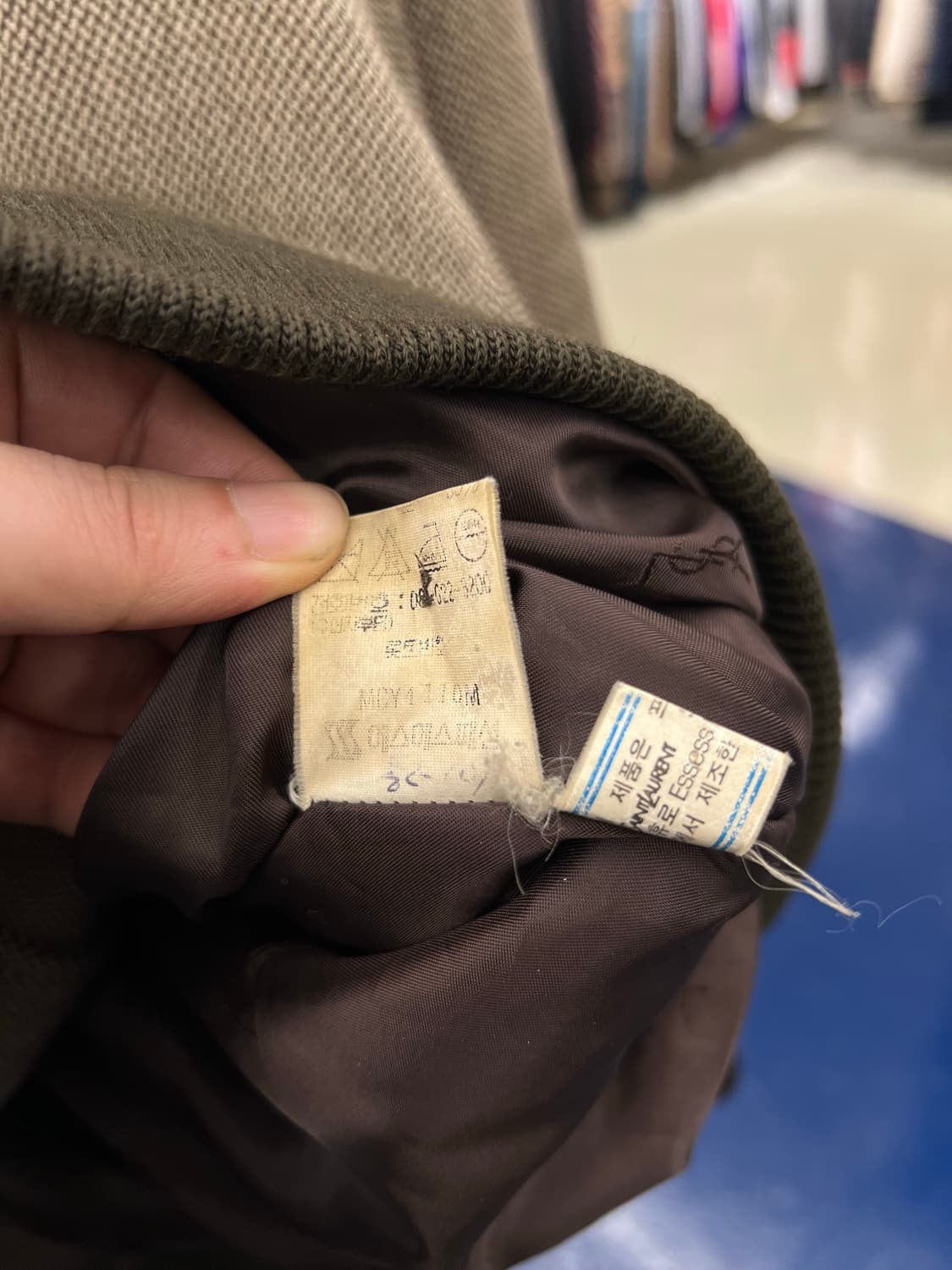 90-00s YSL 입생로랑 울 블루종 자켓 상품이미지9