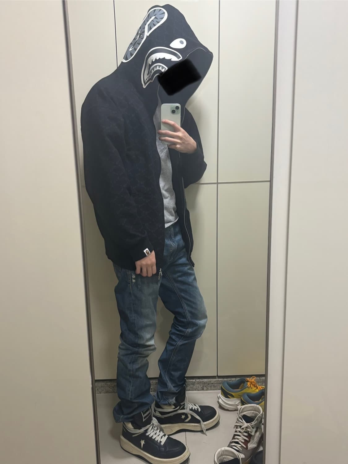 베이프 모노그램 후드집업(착샷 포) 상품이미지5