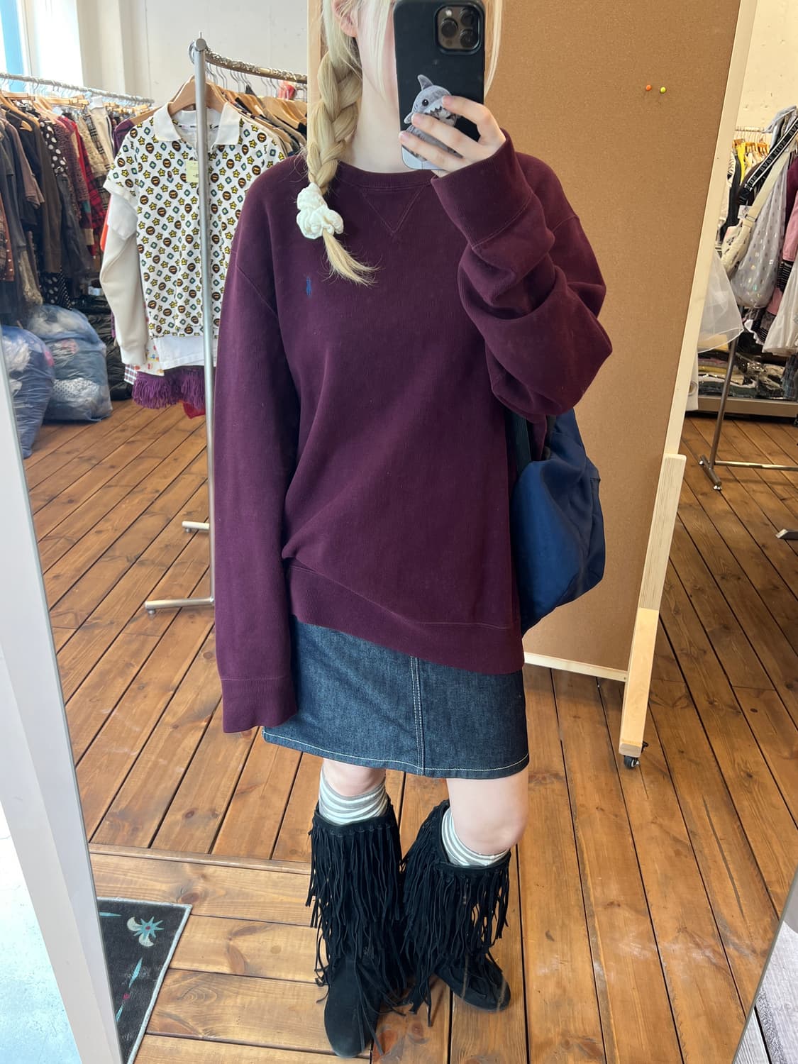 폴로 버건디 니트 상품이미지4