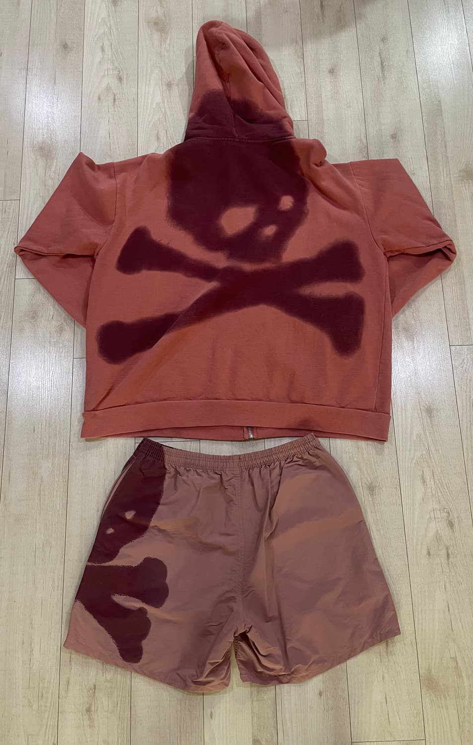 [2XL,L] 트래비스 스캇 X 마스터마인드 스컬 후드 집업 반바지 셋업 상품이미지2