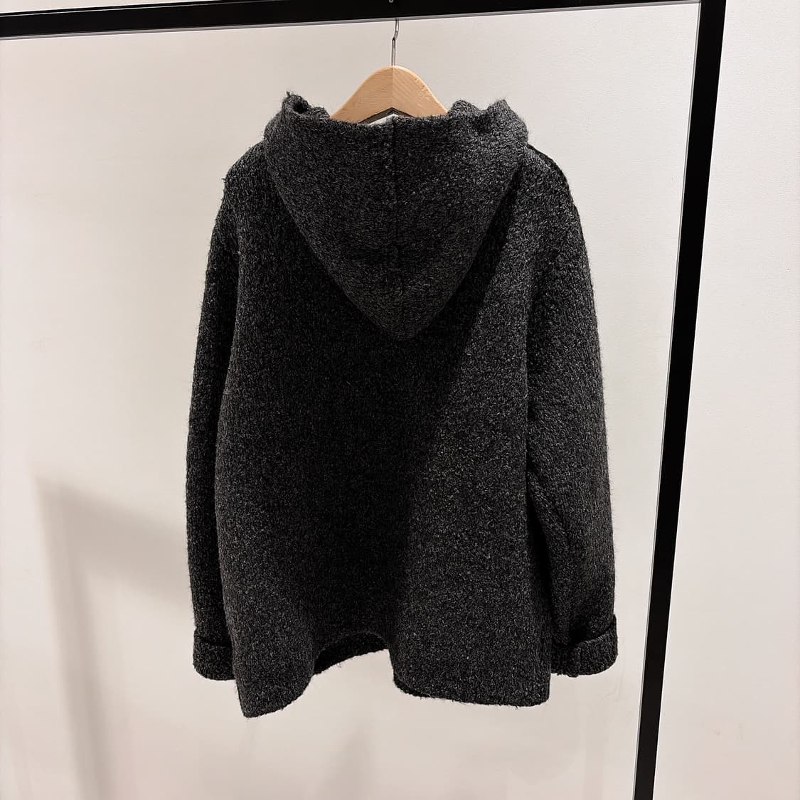 (정품/새상품) 제임스 펄스 남성 차콜 청키 후드 집업 니트 가디건 상품이미지3