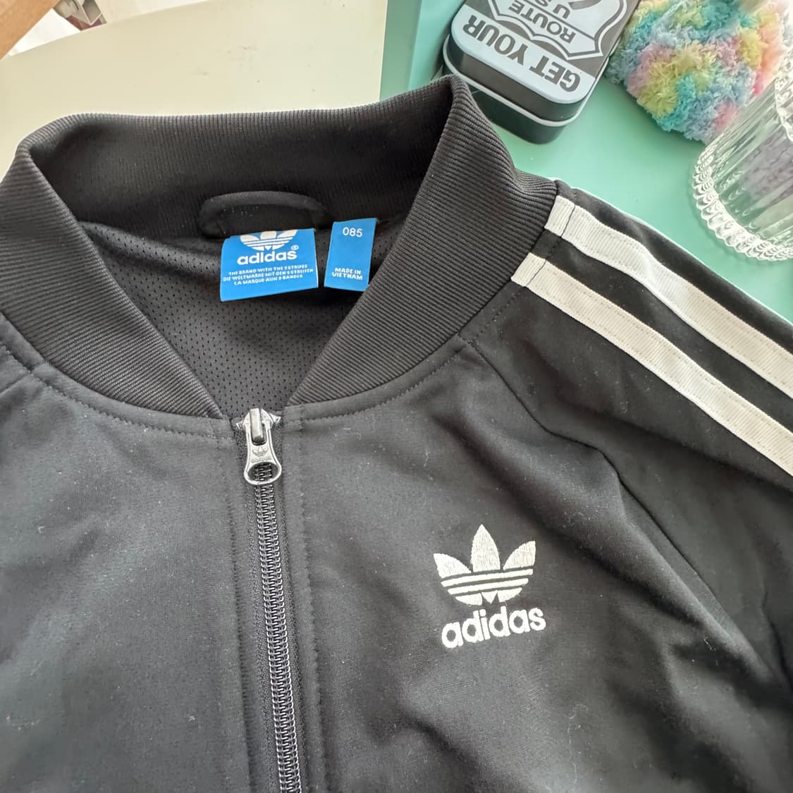 아디다스 블랙 불꽃자수로고 트랙자켓져지 85 상품이미지9