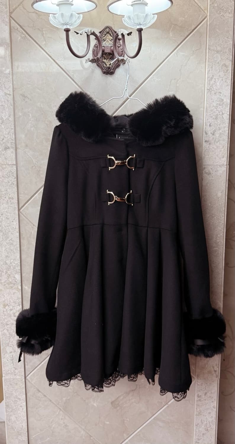 Ma*rs 마즈 버클 블랙 롱코트 상품이미지2