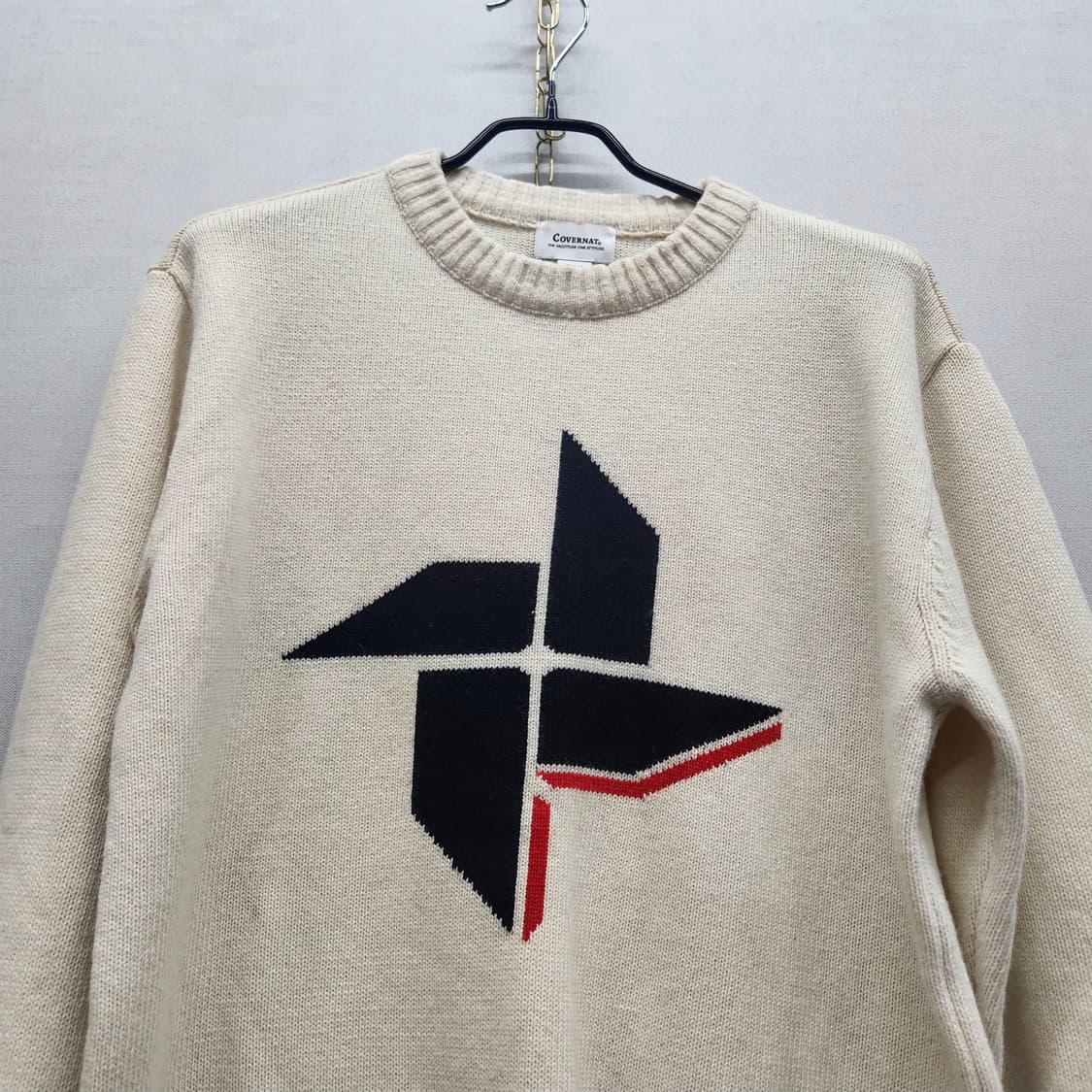 커버낫 스트릿 디자인 울혼방 니트 M(L) 상품이미지2