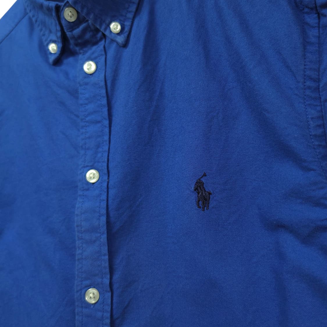 [S] 폴로 블루 버튼다운 코튼 긴팔셔츠 상품이미지4