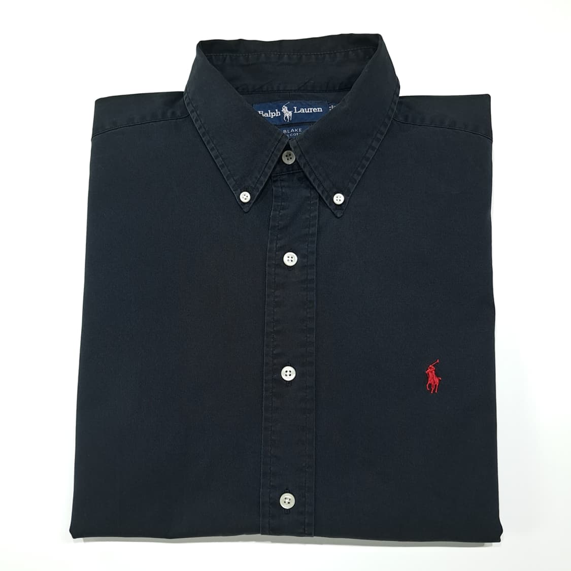 CL816 XL 폴로 90s 미국판 코튼 버튼다운 블랙 셔츠 남방 상품이미지6