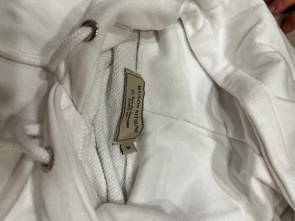 메종키츠네 후드집업 화이트색 싸게팔아용 상품이미지5