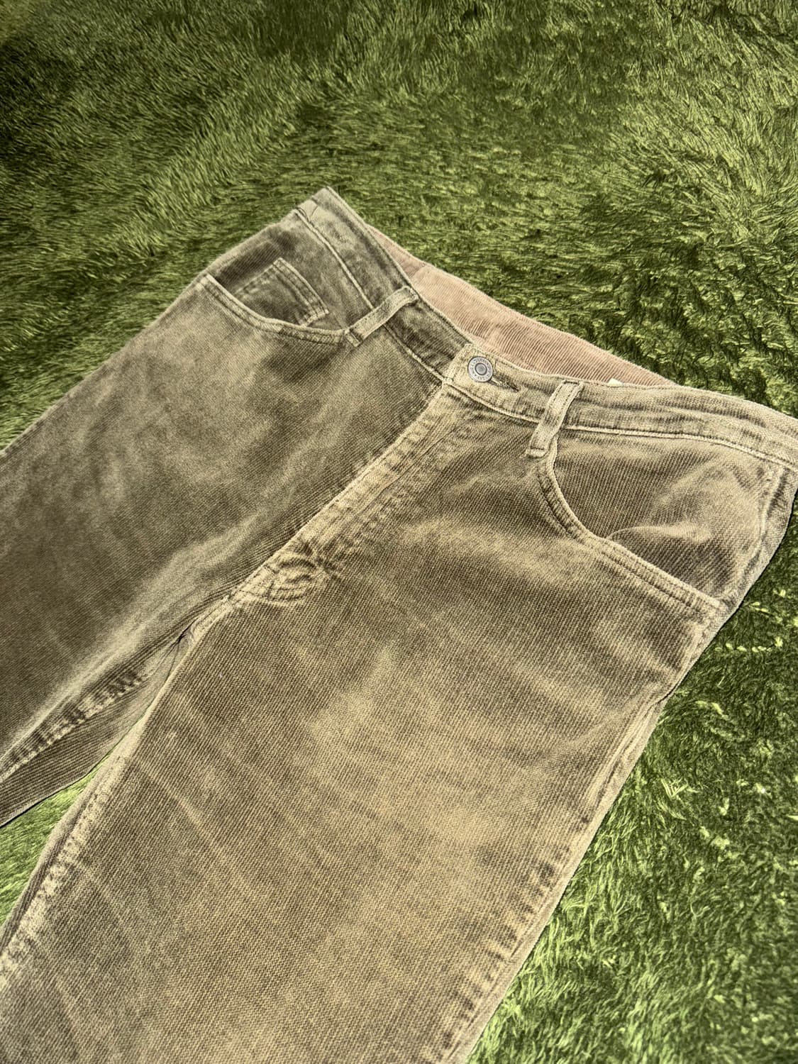 레이디 랭글러 재팬 모던 베이직 라인 코듀로이 부츠컷 팬츠 올리브 상품이미지2