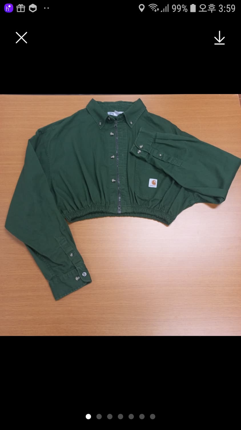 칼하트 리폼 크롭 셔츠 자켓 상품이미지1