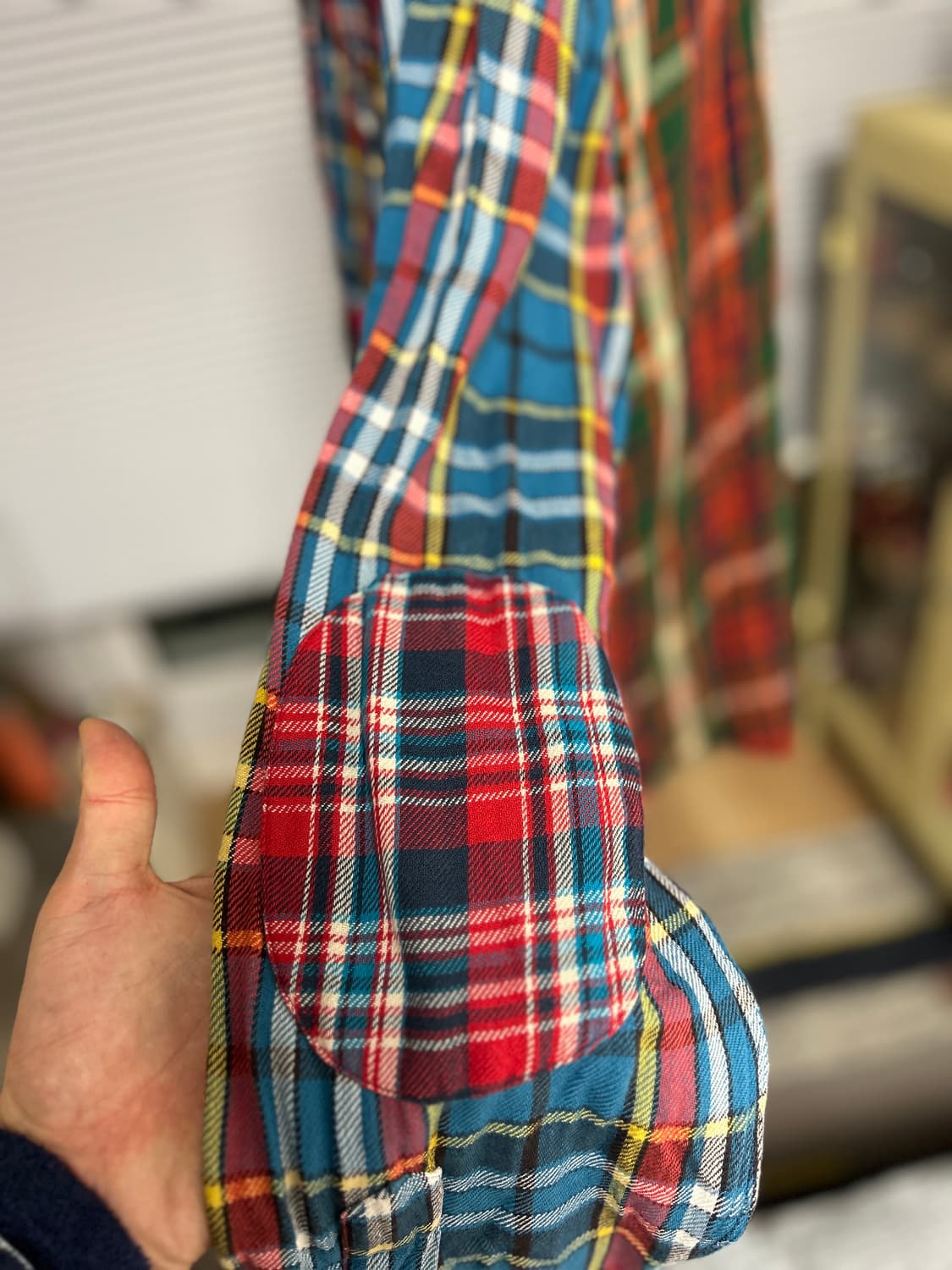 랄프로렌 패치워크 플란넬 크레이지 패턴 워크셔츠 XL 상품이미지6