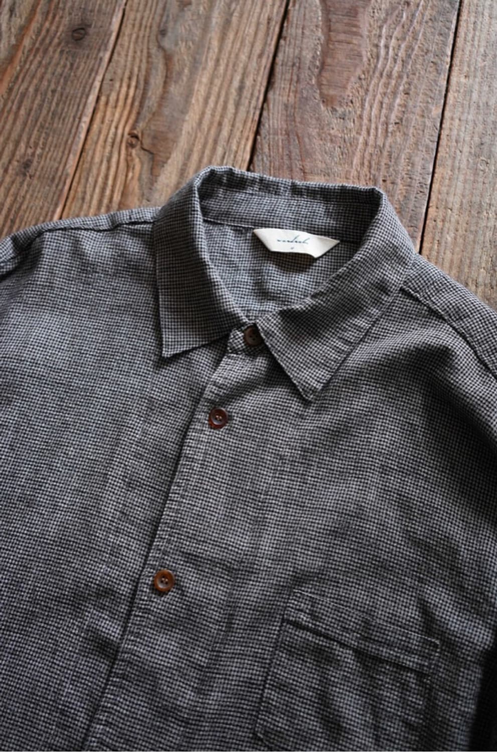 Ville check shirts (Bk / White) 상품이미지2