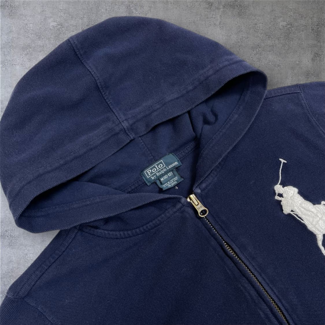 폴로 랄프로렌 네이비 빅포니 후드 집업 키즈 M(10–12) 상품이미지2