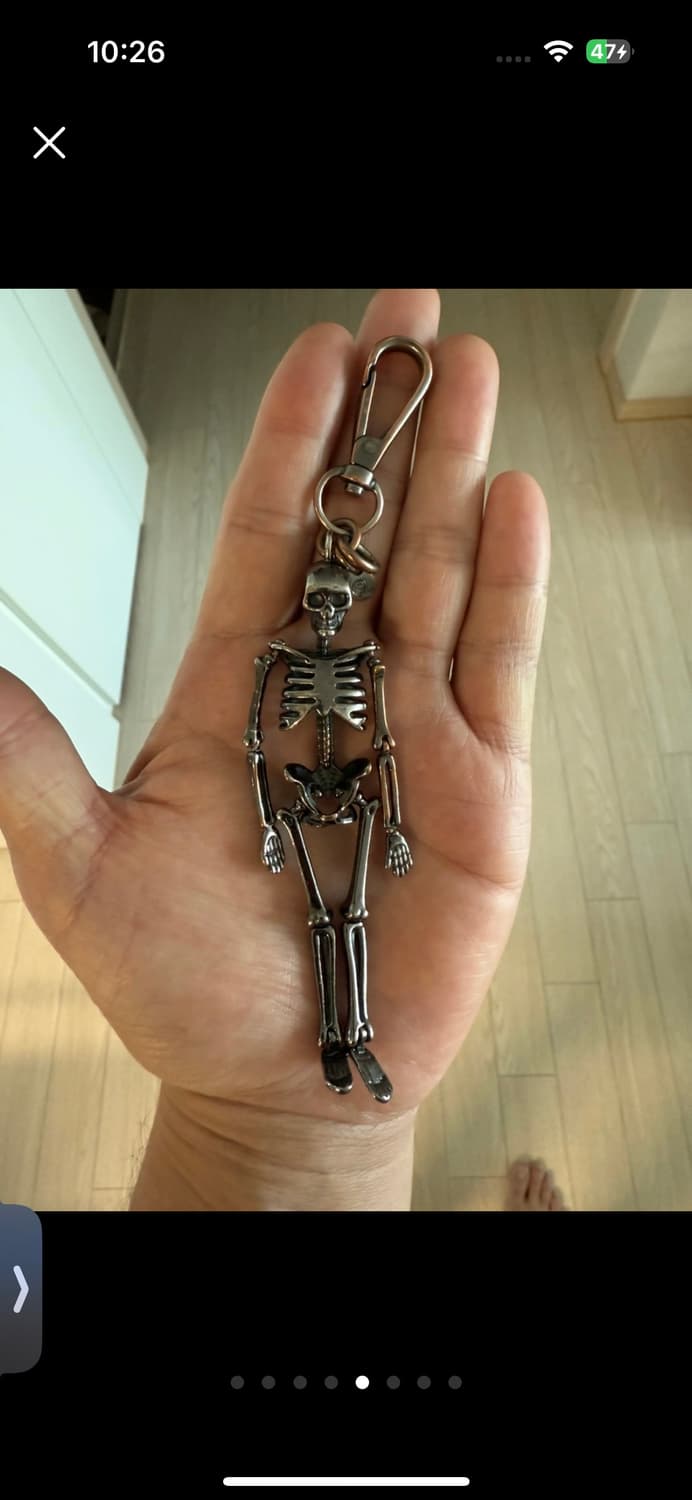 (rare) 알렉산더 맥퀸 스켈레톤 키링 크롬 상품이미지4