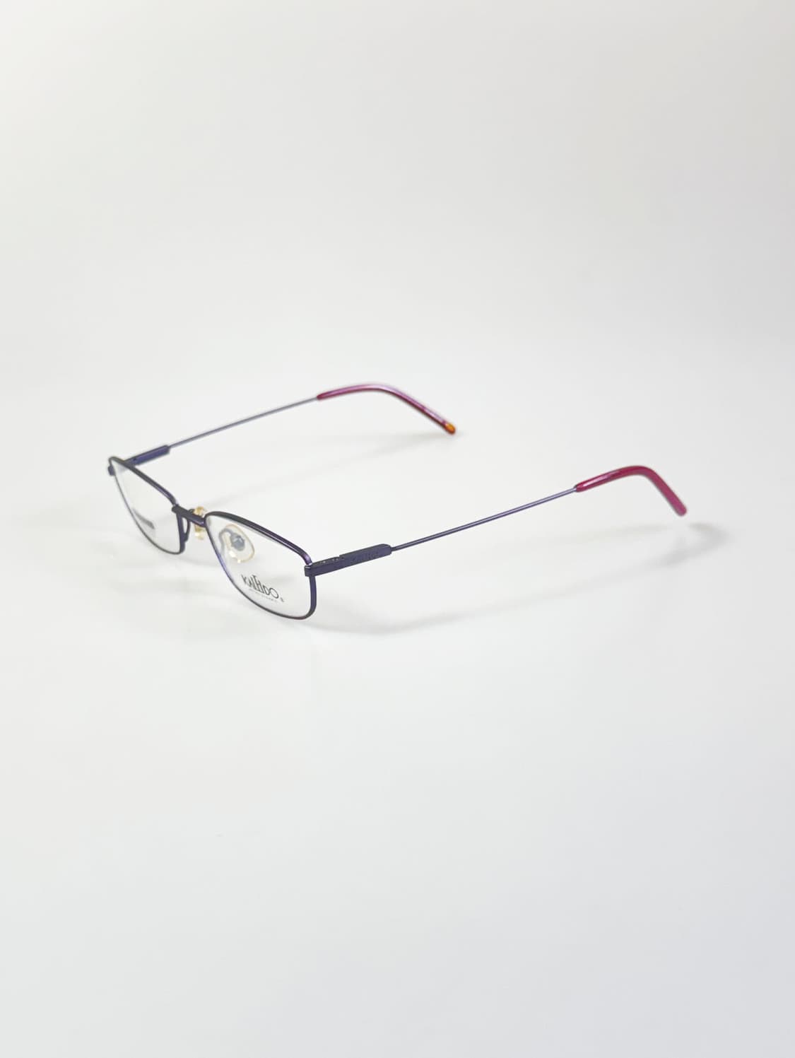 90s KALEIDO 맷 퍼플 슬림 스퀘어 메탈 빈티지 안경 상품이미지3