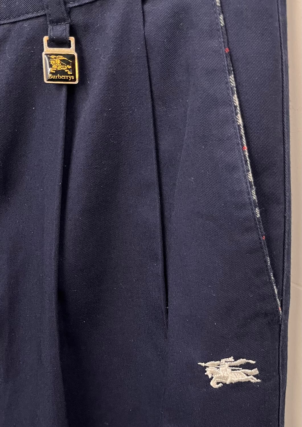 버버리 코튼팬츠 네이비 상품이미지2