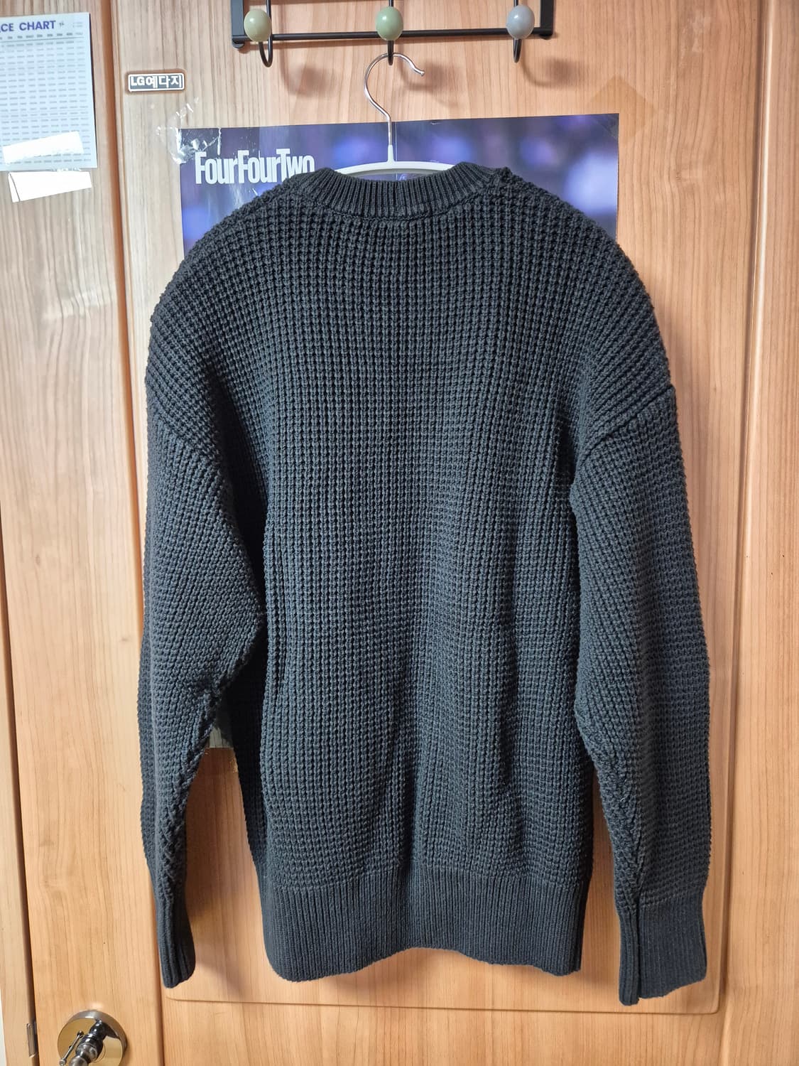 니티드 소프트코튼 헤비 와플니트 블랙 M 상품이미지2