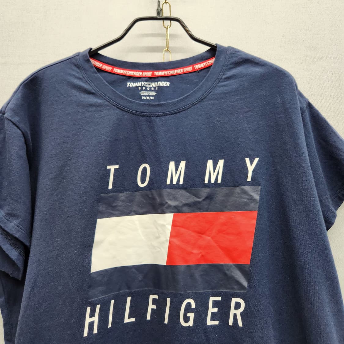 타미힐피거 스포츠 빅로고 크롭반팔 M(L) 상품이미지2