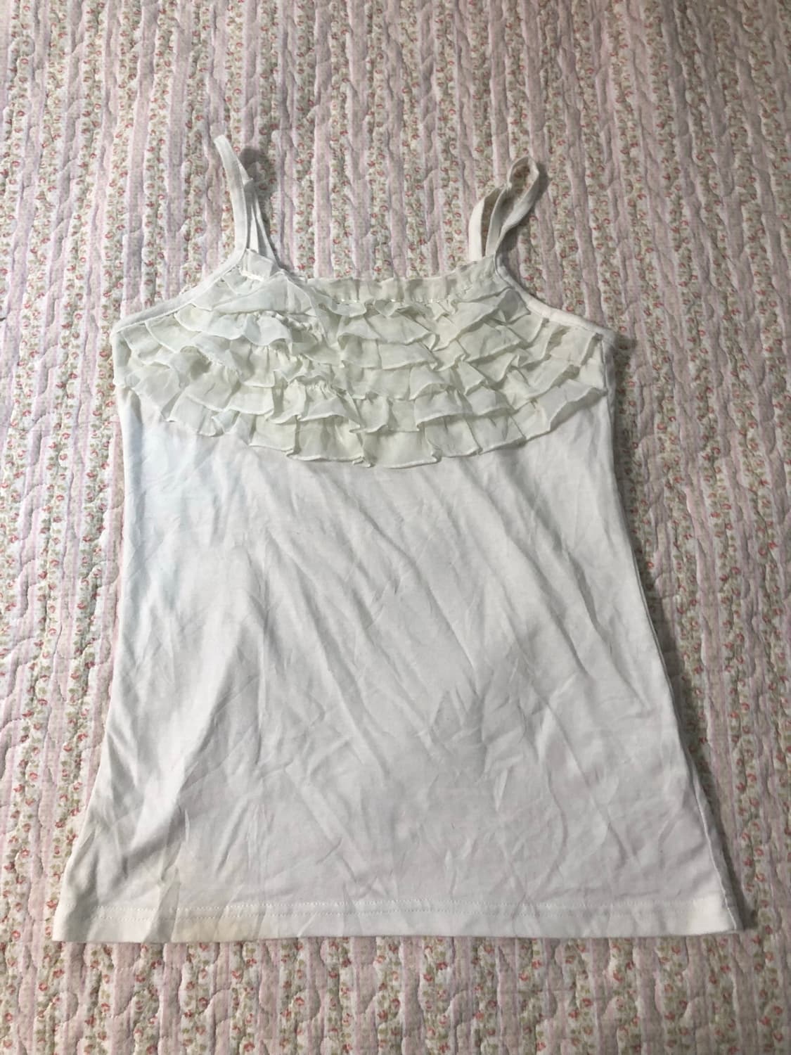White fril sleeveless 상품이미지1