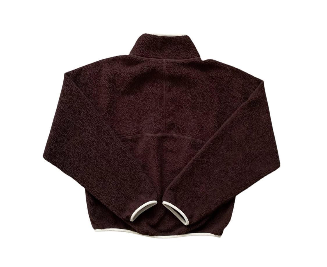 스포티 & 리치 세리프 로고 쉐르파 하프 집업 자켓 브라운 상품이미지5