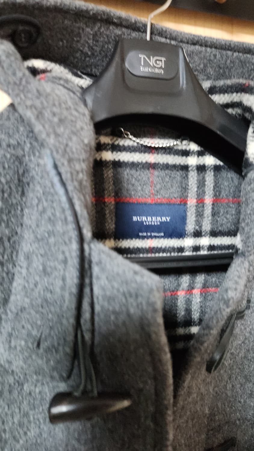 정품 남성 버버리 울 더플 코트 그레이 50 105추천 상품이미지2