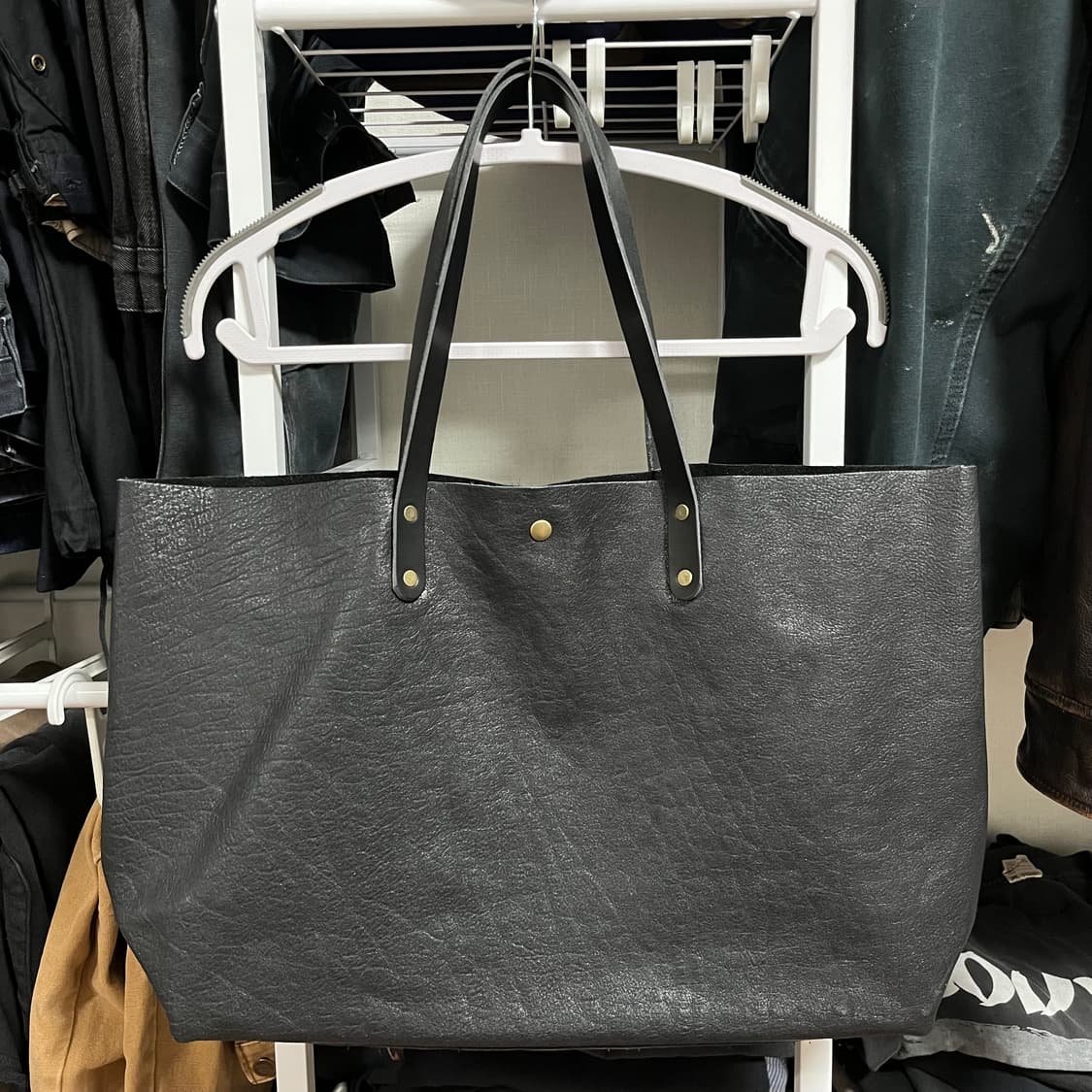 Japanese Leather Handmade Tote Bag 상품이미지1